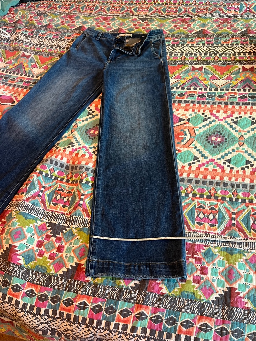 KanCan Wide Leg Jeans - Dark Blue Wide leg high rise 28/9 women’s - Picture 3 of 8